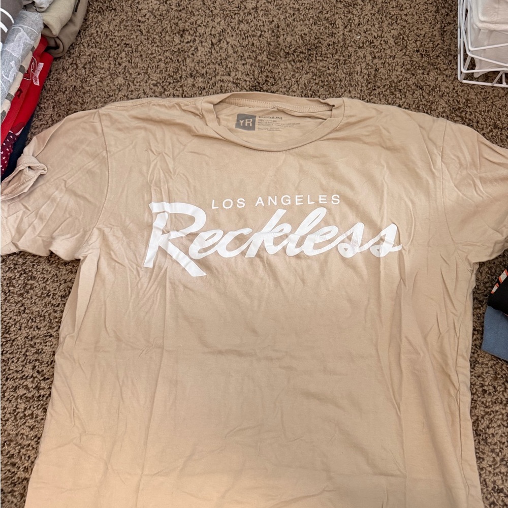 Young & Reckless Beige Tee with White Print